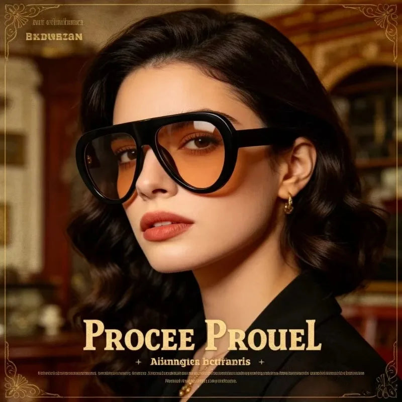 Chic Oversized Oval Sunglasses