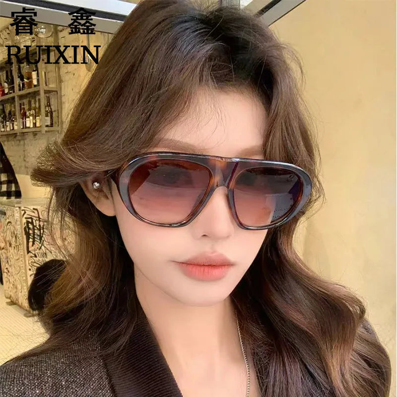 Chic Oversized Oval Sunglasses