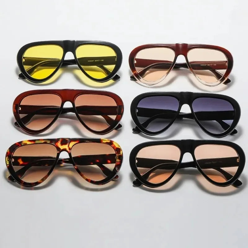 Chic Oversized Oval Sunglasses